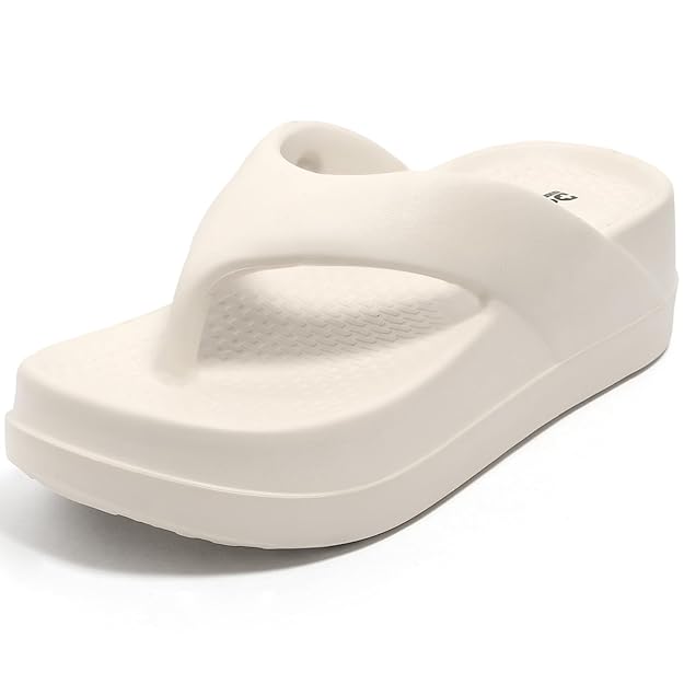 DOCTOR HEALTH SUPER SOFT Women’s Thick Sole EVA Flip Flops – Lightweight Anti-Slip Cloud Comfort Slippers for Indoor & Outdoor Everyday Wear